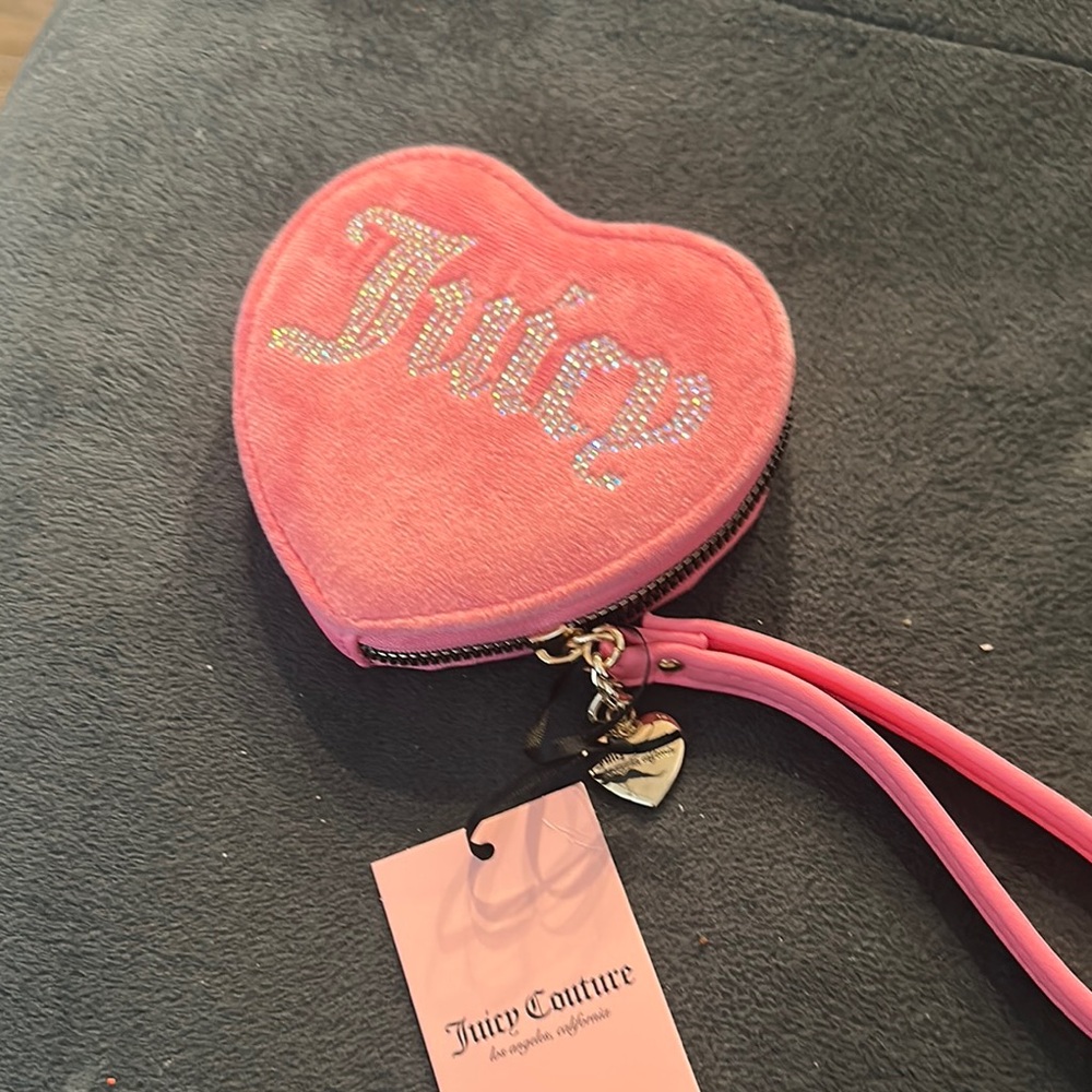 Juicy couture pink lemonade heart wristlet